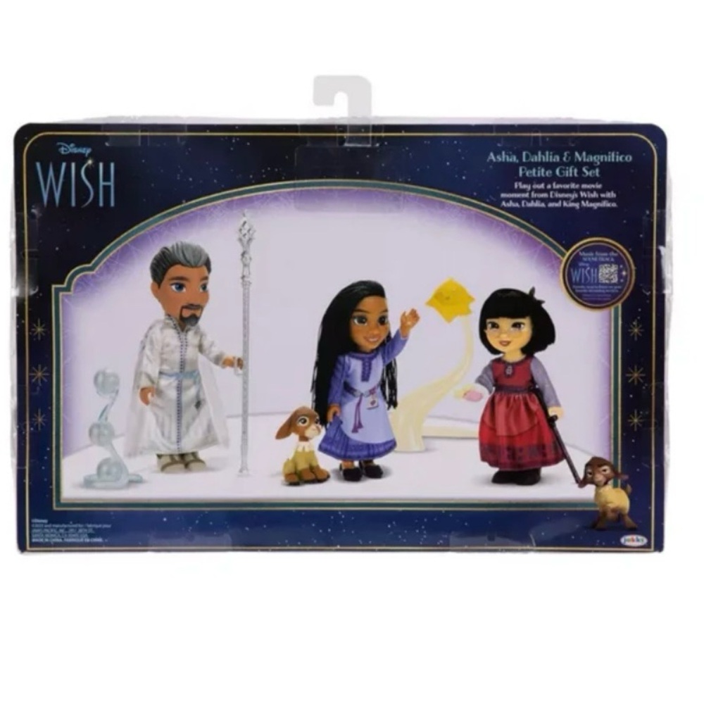 Disney 100 Wish 6” Asha Dahlia & Magnifico Petite Doll Gift Set - Picture 2 of 3